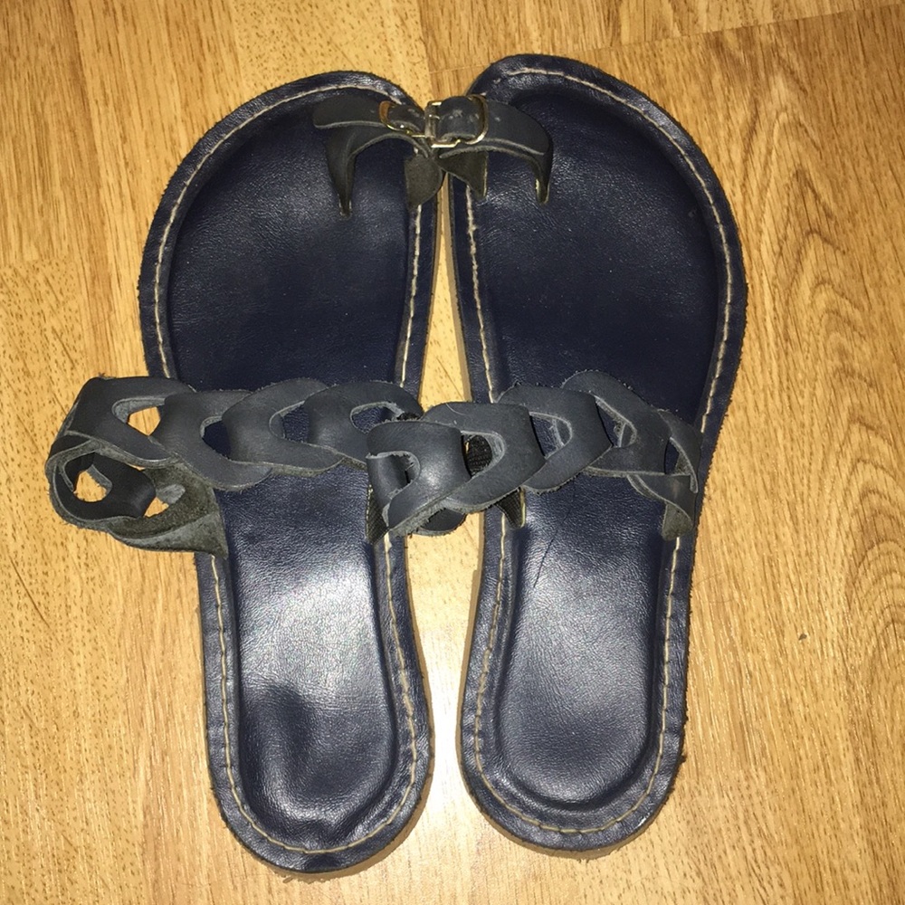 Navy blue Kino Chain sandals